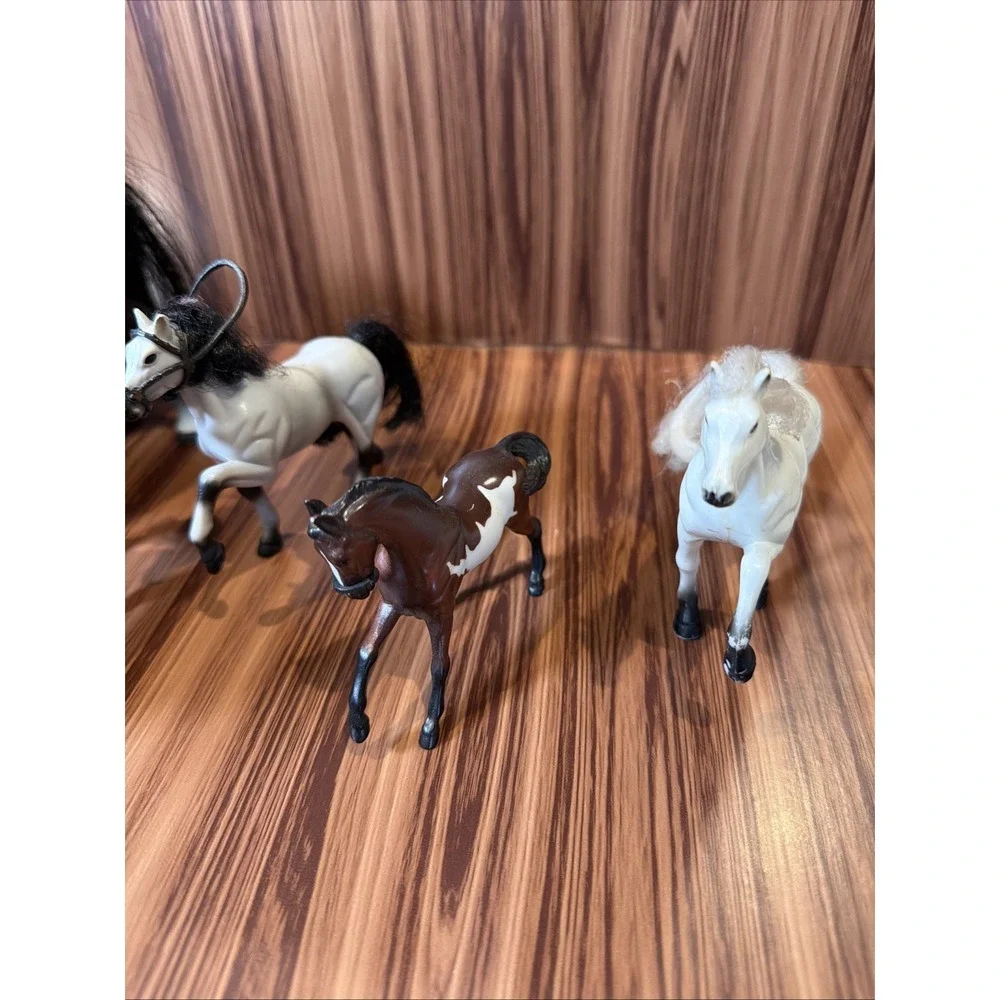 Vintage Model Horse Lot Breyer Kid Kore Marchon Horses Ponies & Tack 6 Pc‎
